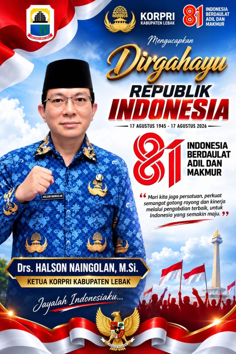 Peringati HUT ke-81 RI, Ketua KORPRI Kabupaten Lebak Drs. Halson Nainggolan, M.Si. Ajak ASN Tingkatkan Integritas dan Pelayanan kepada Masyarakat 2 WhatsApp Image 2026 07 31 at 13.06.51